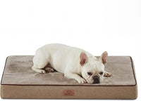 Bedsure Memory Foam Dog Beds Large Sized Dog - 29"L x 18"W x 3"Th / Khaki