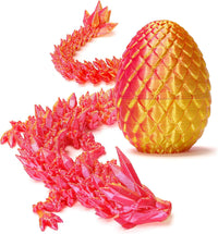 Zobetro 3D Printed Dragon Easter Basket Stuffers Surprise Egg - Red