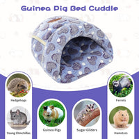 YUEPET Guinea Pig Bed Cuddle Cave, Warm Fleece Hideout - Purple Heart / 1PCS - image 3