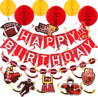 YEOCU Birthday Decorations - Red / Football