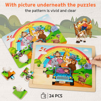 SYNARRY Large Unicorn Princess Fairy Wooden Puzzles for Kids Ages 4-6 – Fun for Kids & Family - Animals - image 3