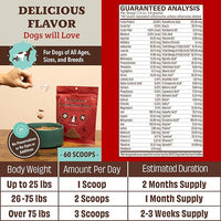 Natural Dog Company Dog Food Topper, Antioxidant Berry Vitamins & Superfood Meal Topper Supplement, Holistic Nutrition, Dog Food Seasoning, Immune Support, All Breeds, Ages, & Sizes of Dogs, 8oz Bag
