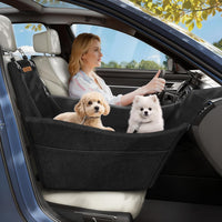 Elevated Dog Car Seat for Small and Medium Dogs Up to – Essentials for Dogs - Black / Single Seat
