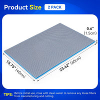 8-Layer Fast-Acting Aquarium Filter Pad - 23.62"x15.75"x0.6" (2 Pack) - image 2
