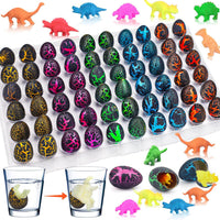 60PCS Small Hatching Dinosaur Eggs for Dinosaur Birthday Party Favors - 60PCS-Black