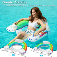 Jasonwell Pool Float with Canopy - rainbow / X-Large - image 2