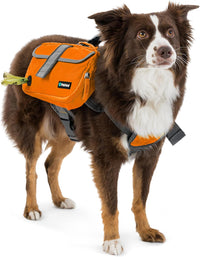 PetAmi Dog Backpack for Medium Large Dogs, Hiking Saddle Bag - Large / Orange - image 2