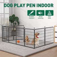 Dog Playpen Outdoor, 16 Panels 40" High Metal Dog Fence with Gate – Essentials for Dogs - 8 Panels 40"H-B - image 3