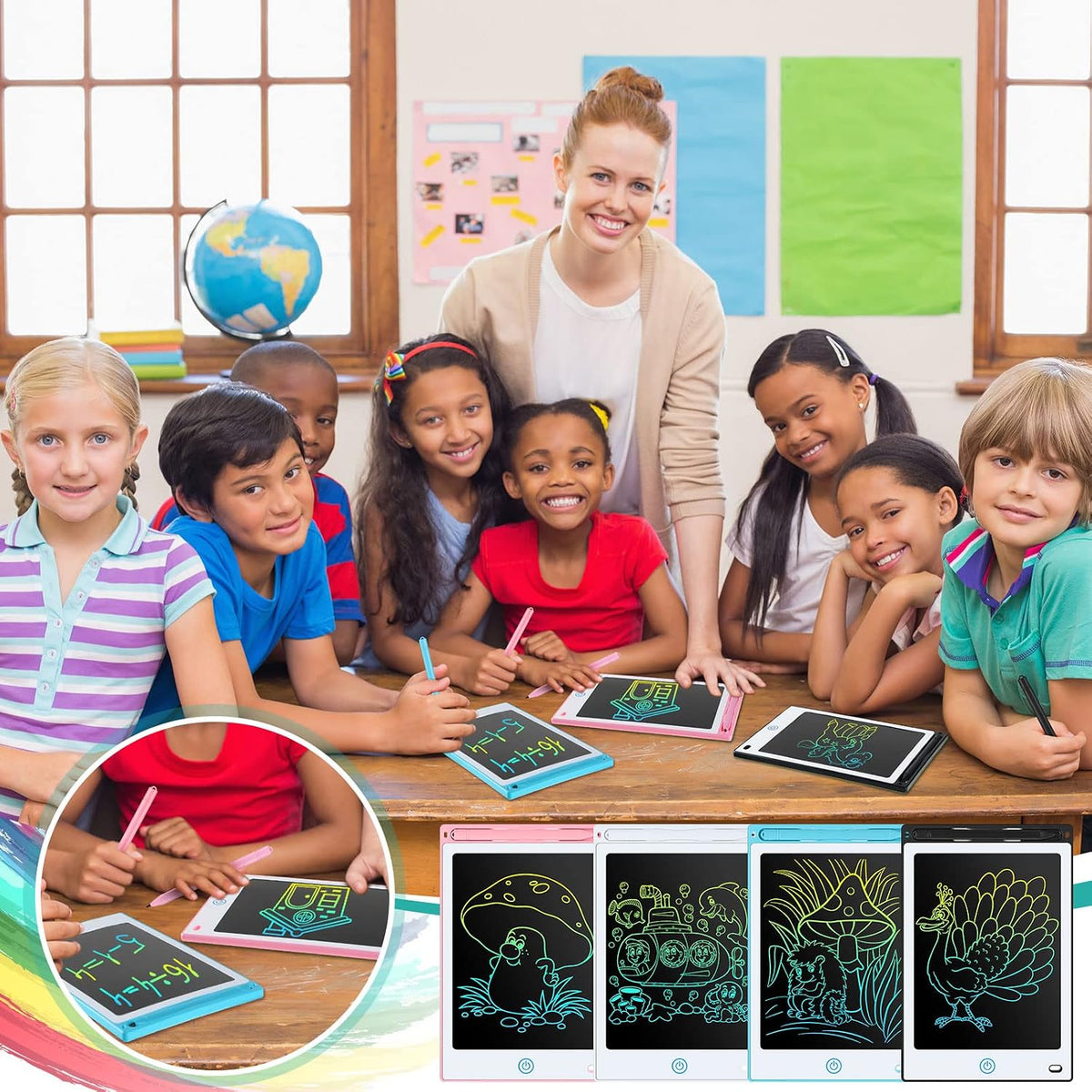Zhehao 20 Pack 8.5 Inch LCD Writing Tablet Drawing Board - Pastel / Classic - image 4