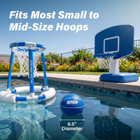 GoSports 6.5 inch inflatable pool basketballs, 3 pack with pump - view 4