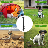 iklekione Dog Tie Out Stake, 360° Swivel -No Tangl - Only Round head Stake - image 4