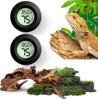 Reptile Thermometer and Humidity Gauge - 2PCS Rounded