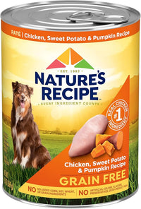 Nature's Recipe Grain Free Chicken, Sweet Potato, and Pumpkin Recipe Wet Dog Food, 13 oz. Can, 12 Count