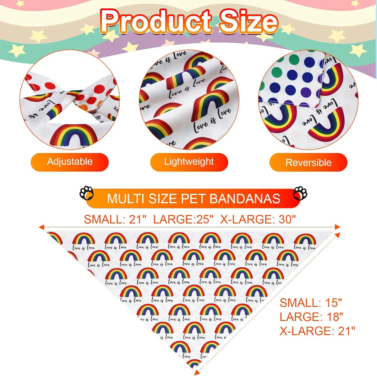 Halloween Dog Bandanas Large 2PCS - pride-26-RB CB / Small - image 3