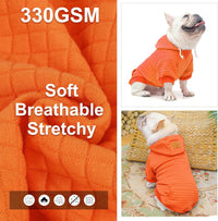 Small Dog Hoodie,Warm Winter Dog Sweater with Pocket & Leash Hole – Essentials for Dogs - Orange / 2XL (Back: 27",Chest: 35.5", Neck: 25") - image 2