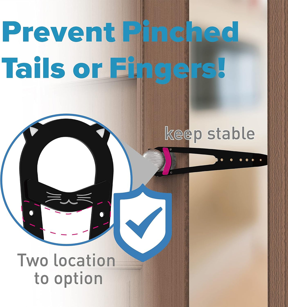 Neobay Cat Door Latch with Stabilizer - Black 1 Pack - image 3