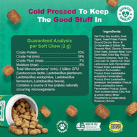 Doggie Dailies Probiotics for Dogs, Advanced Probiotics with Prebiotics, Promotes Digestive Health, Supports Immune System & Overall Health, Duck Flavor, 225 Chews