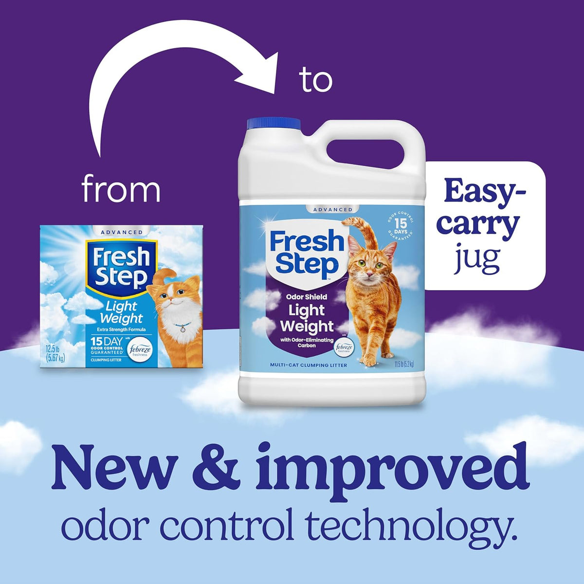 Fresh Step Advanced Odor Shield Light Weight Clumping Litter - 11.5 lb (Pack of 2) - image 2