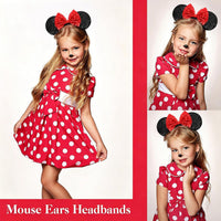 ETLUK Mouse Ears Headband - Red Bow - image 2