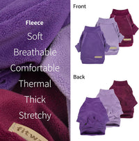 Fitwarm 3 Pack Classic Fleece Dog Sweater - Medium / Purple-MediumPurple-FireBrick - image 4