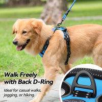 PoyPet No Pull Dog Harness Medium with Front Clip & Neck Release - Medium / Blue - image 4
