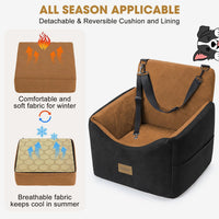 JOEJOY Dog Car Seats for Small Medium Dogs Under 35lbs - Brown / Small/Medium - image 3