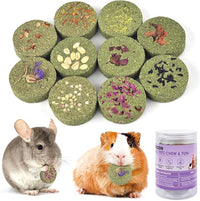 ERKOON Treats Rabbit Toys, 100% Edible Premium Timothy Hay Chew A Blocks for Rabbits, Chinchilla Treats, Chew Toys for Teeth Guinea Pigs and Mice