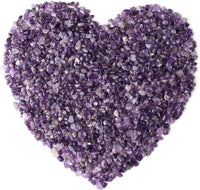 LAIDANLA Rose Quartz Crushed Stone Crystal Chips Bulk - Purple-Amethyst / 1Pound-（0.2"-0.28"）