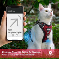 Cat Harness, Cat Harness and Leash for Walking - Honeycomb Red / S(4-6lb) - image 3