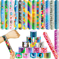 48Pcs Holiday Bracelets Party Favors for Kids Slap Bracelets Holiday - various styles