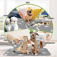 PatiencET Self Warming Cat Bed for Indoor Cats 18'' x 24'' - Bone&paw / 18*24-4Pack - image 3