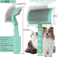 Super Dense Soft Brush for Thick and Long Fur - Doodle Grooming Brush for Fluff, Shedding, Tangles on Goldendoodles - 25mm (1")