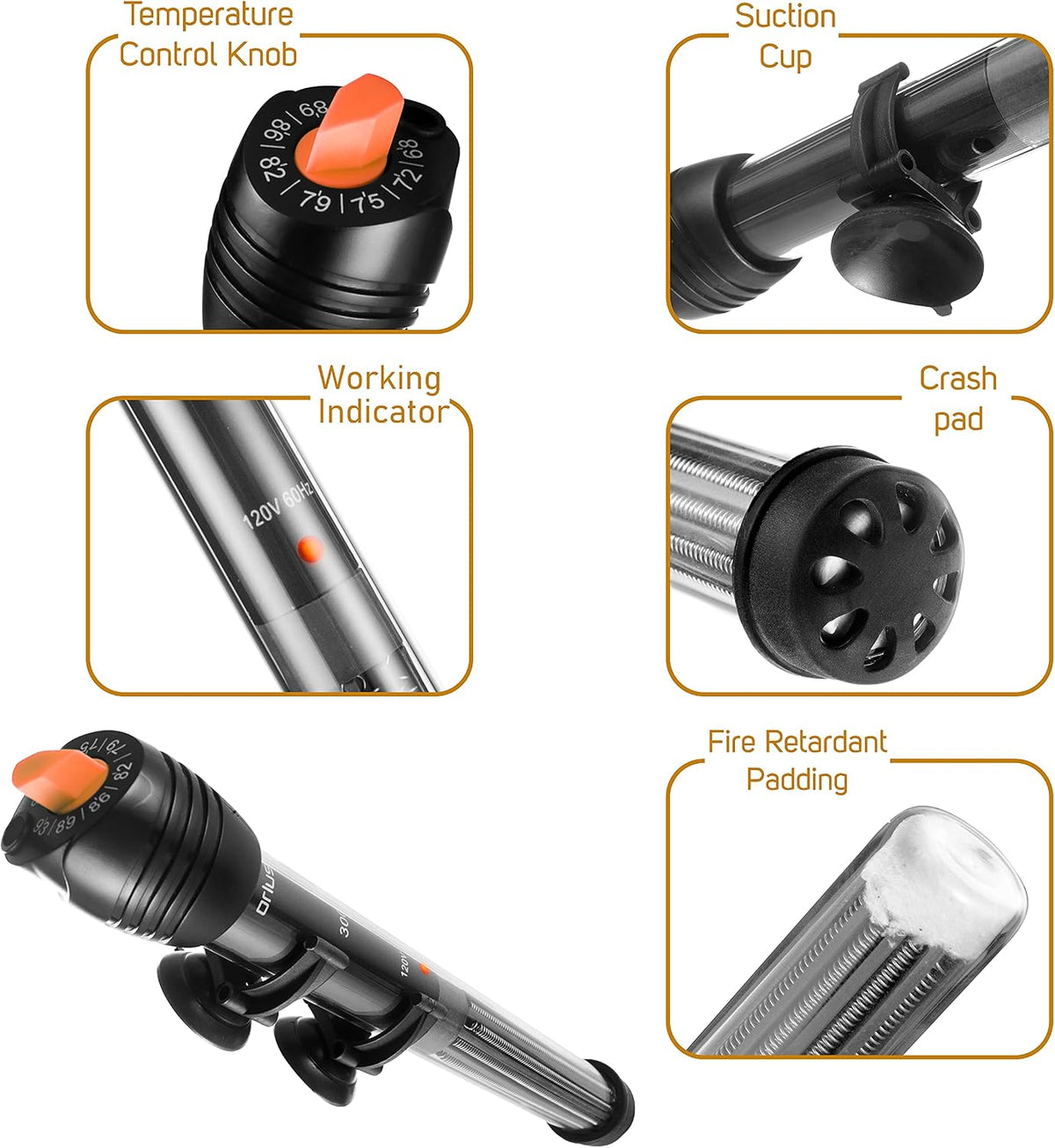 Orlushy Submersible Aquarium Heater - C300 - image 3