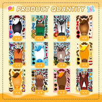 48PCS Halloween Make-a-face Stickers Halloween Characters Stickers - Horse - image 2