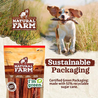 Natural Farm Odor-Free Collagen Chews (12 Inch, 3 Pack), Long Lasting Bully Sticks & Rawhide Alternative Dog Treats, 95% Collagen Low Fat, High Protein Best Dental Dog Treats – Medium & Large Dogs