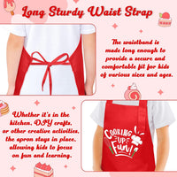 R HORSE Kid Apron and Chef Hat Set - Red Cooking - image 4