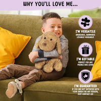 Bunny Microwavable & Weighted Stuffed Animals - Poodle Dog - image 4