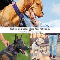 DAGANXI Tactical Dog Collar - Purple sky-SET / XXL - image 4