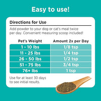 Solid Gold Cat & Dog Multivitamin Powder - Kelp Powder, Omega 3 & Vitamins for Dental, Digestive, Immune, Skin & Coat Health - Multi Vitamin for Dogs & Cats - Cat & Dog Food Additive Supplement - 1lb