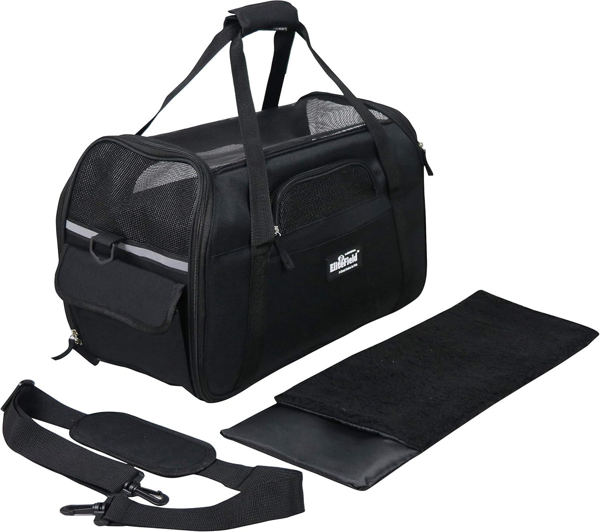 EliteField Soft-Sided Pet Carrier for Cats & Small Dogs – Essentials for Dogs - 21.0"L x 12.0"W x 13.0"H / Black - image 4