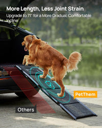 Dog Ramp for Cars, 71" L × 17.2" W, Extra-Long Foldable – Essentials for Dogs - Upgraded 71'' L x 19.7" W - image 2
