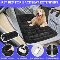 Dog Car Bed Mat Non-Slip Backseat Extender Dog Bed 50" x24.6" – Essentials for Dogs - Black / For Truck//Large SUVs（56"x28.7") - image 3