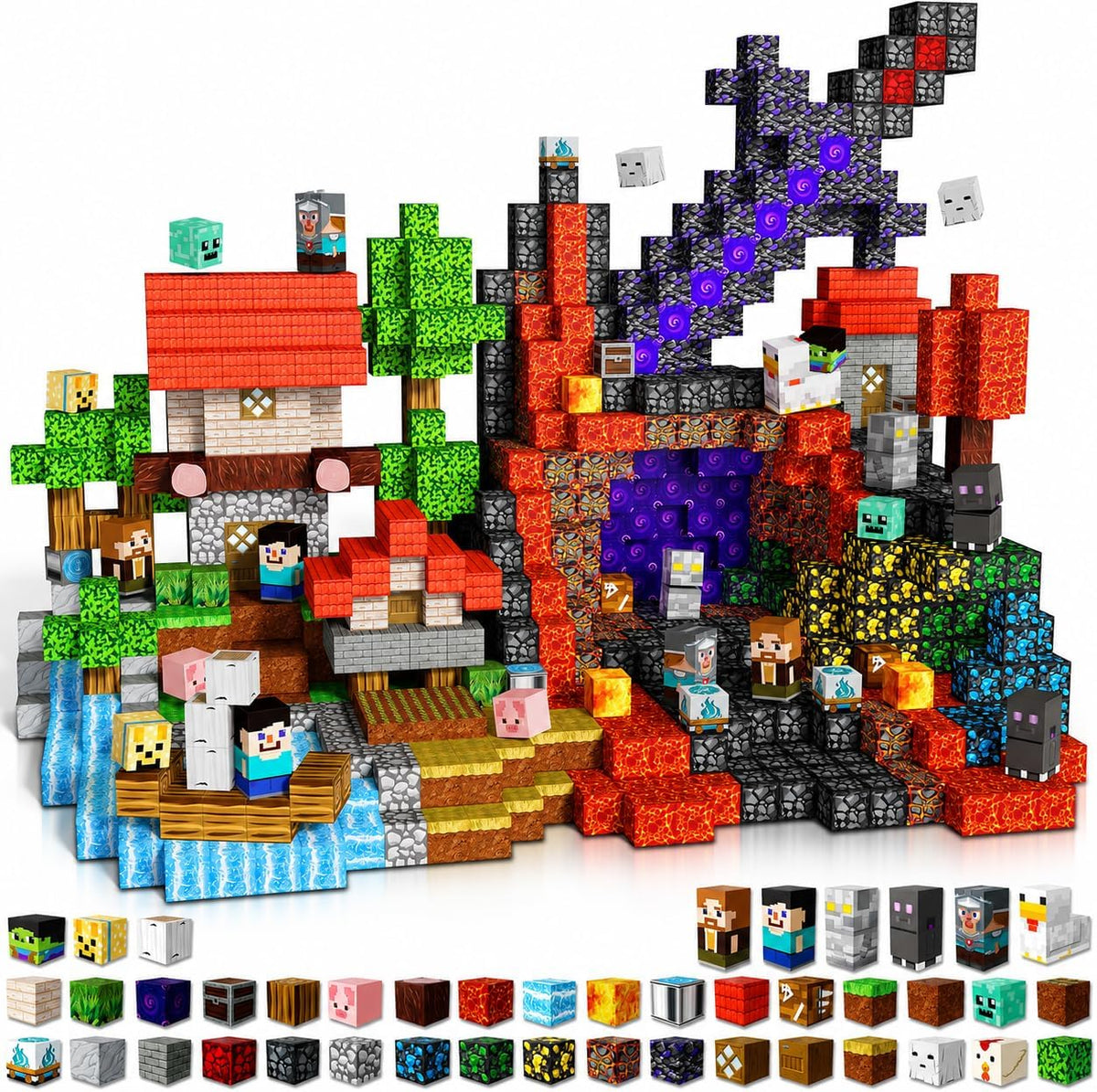 200 pcs Magnetic Blocks, Building Toys Gifts for Kids Age 3+ - Portal - 500 pcs