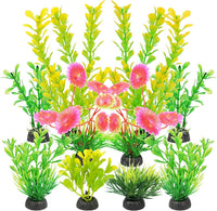 AQUANEAT Artificial Fish Tank Plants - Yellow