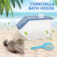 BNOSDM Chinchilla Sand Bath Container Hamster Dust Tub House – Essentials for Small Pets - Blue - image 2