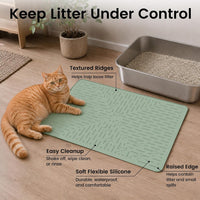 OHMO Large Cat Litter Mat - Sage Green / 23.5x16" - image 2
