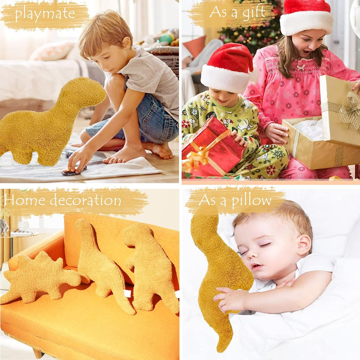 3 Packs Dino Nugget Pillow Plush - 3 Pack 18 Inch Dino - image 2