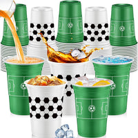 Norme 48 Pcs Checkered Flag Plastic Cups - Soccer Ball