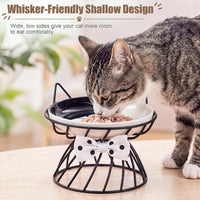 Sunnyray 4 Pcs Elevated Cat Bowls Raised Cat Food Bowl - Bow Tie / Black - image 4