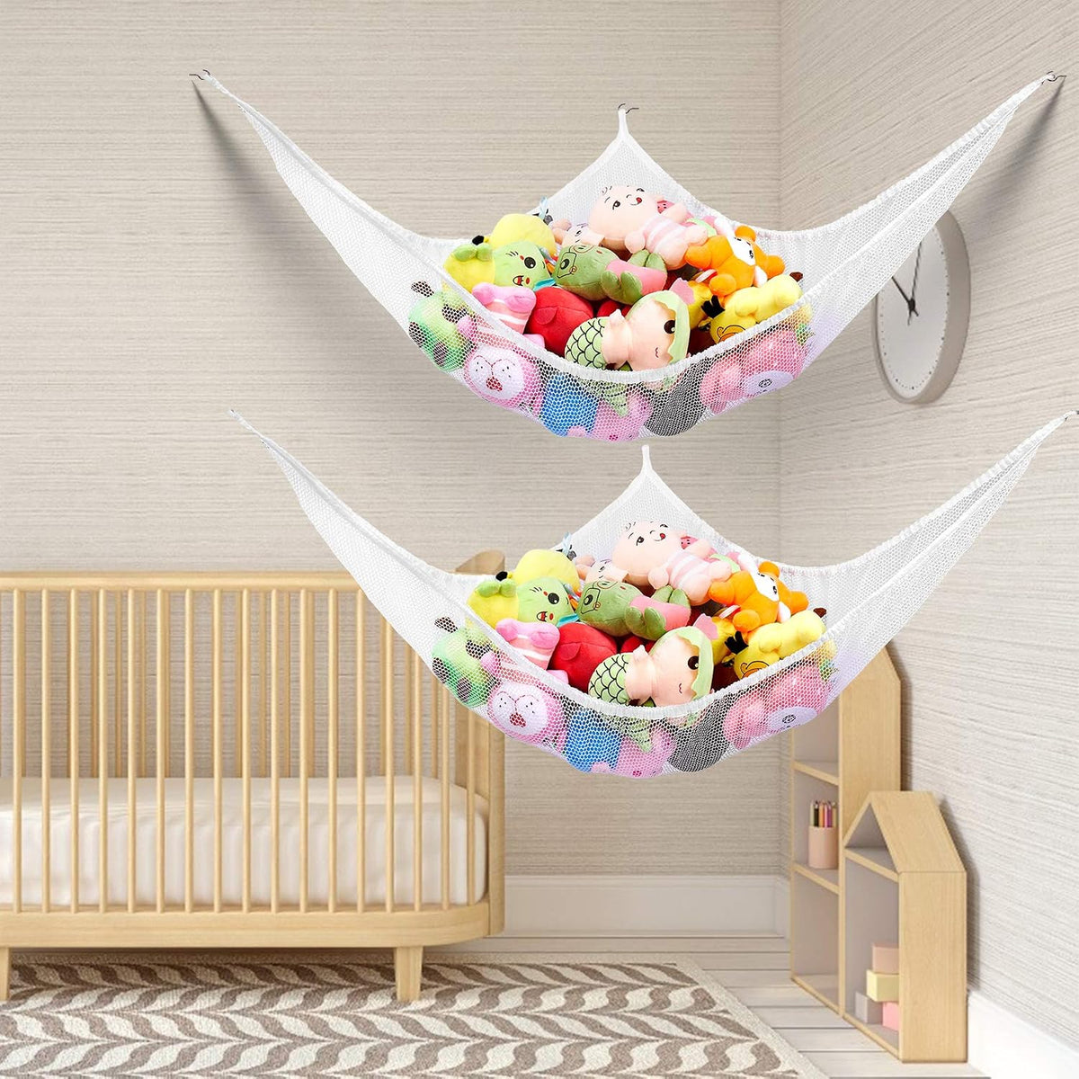 Stuffed Animal Net or Hammock, Stuffed Animal Net - White / 70 Inch (Pack of 2) - image 3